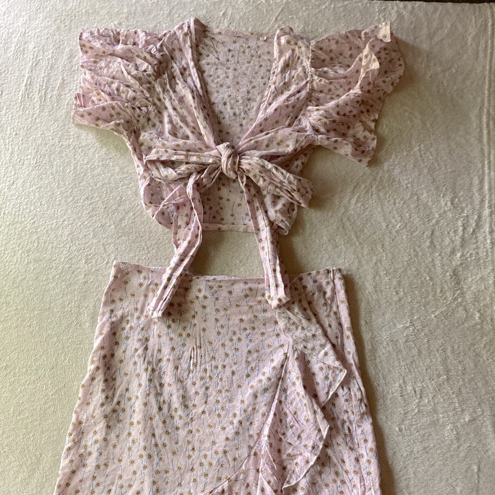 Two piece top and matching skirt